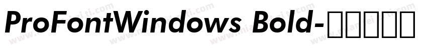 ProFontWindows Bold字体转换